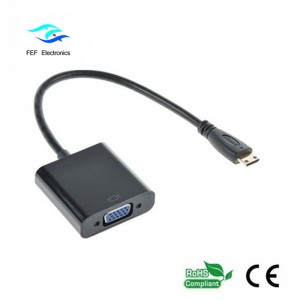 Mini HDMI Fireann a VGA Women Converter Code: FEF-HIC-004